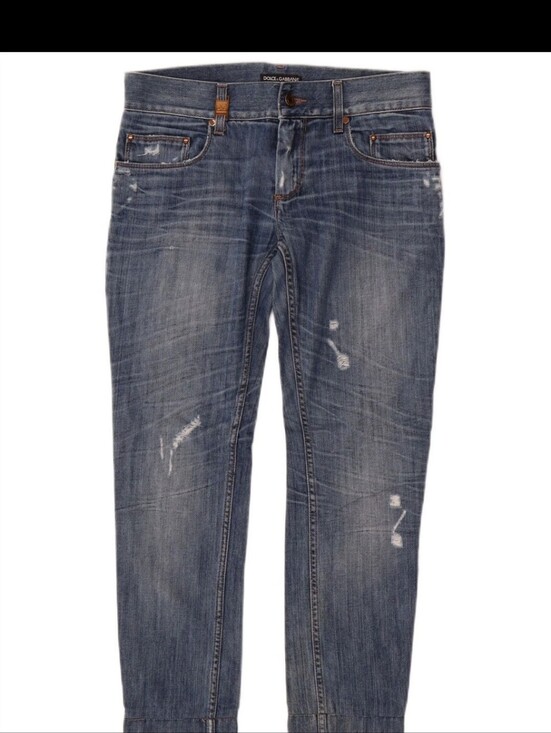 Dolce & Gabbana Denim - Dolce & Gabbana Women's Faded Blue Straight Jeans